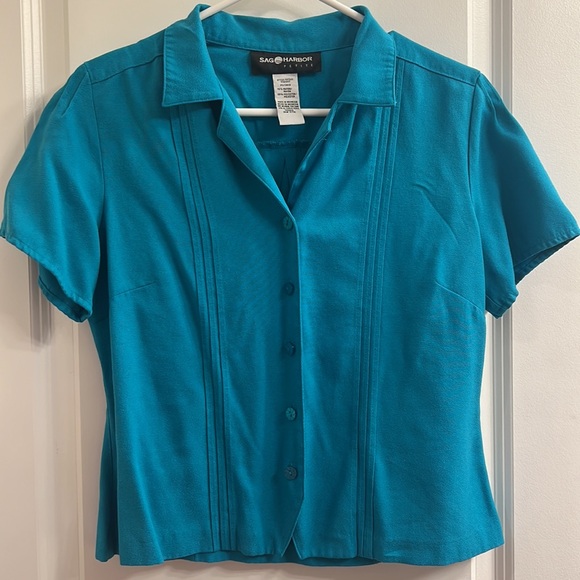 Sag Harbor Vintage Style Short Sleeved Button Down - Picture 3 of 7